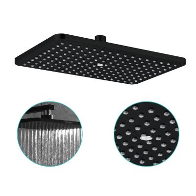 China With Diverter Black Plated High Water Pressure Bath 9 Inch Water Saving Square Bath Shower Rain Head Shower for sale