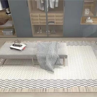 China Fabric fullness customized noble comfortable modern striped rug used in livig and hotel room customized made in china for sale