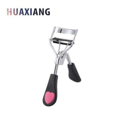 China Manicure Stainless Steel Makeup Eyelash Curler With Colorful Plastic Comb Handle for sale