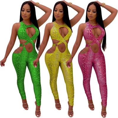 China Women's QUICK DRY TaoYan Serpentine One Piece Sleeveless Jumpsuit 2022 Bodycon for sale