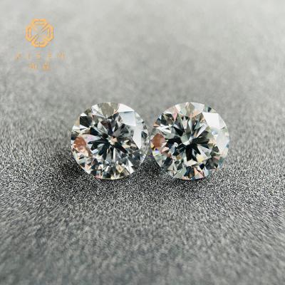 China High Quality White Shiny Jewelry Earrings Necklace Rings Round Shape VS HPHT Grade 5mm Lab Grown Loose Diamonds For Decoration for sale