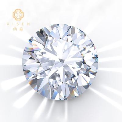 China Diamond Lab Diamond Grown White 2 Carat Wholesale CVD Diamond Price Per Carat Round Synthetic Brilliant Cut for sale