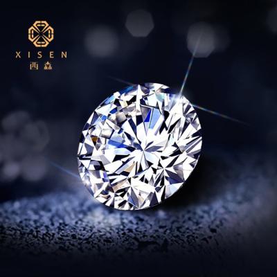 China 0.3-3 Carat Lab Diamond Hpht Man Made Diamonds Wholesale Price 1 Carat Diamond Round Brilliant Cut for sale