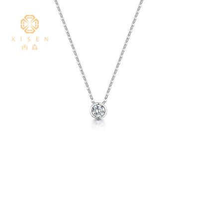 China Good HPHT Price Diamonds Custom Diamond Jewelry DEF VVS-SI Yellow Gold Lab Grown White Pendant Necklaces Chain for sale