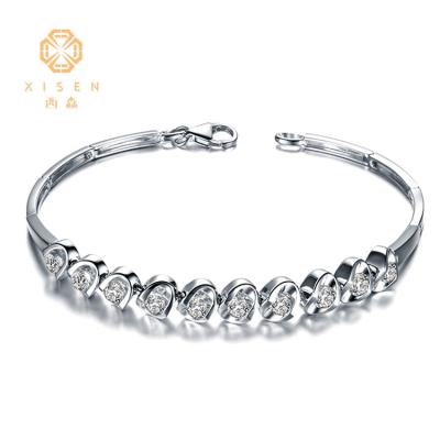 China Fashion Environmental Friendly Diamond Bracelet White Gold Lab Elegant Diamond Tennis Bracelet Diamond Bracelet For Women Jewelry Perfect Gift for sale