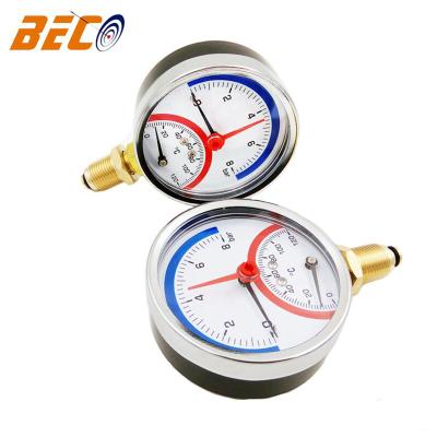 China High Quality Stainless Steel Housing Beco Temperature Pressure Gauge Floor Heating Thermostat Temperature Pressure Gauge for sale