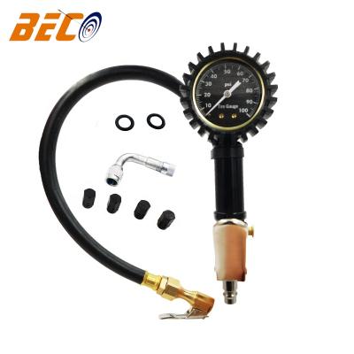 China BECO Mechanical Car Tire Inflators Make Up Portable Tire Pressure Inflator Gauge Tire Inflator for sale