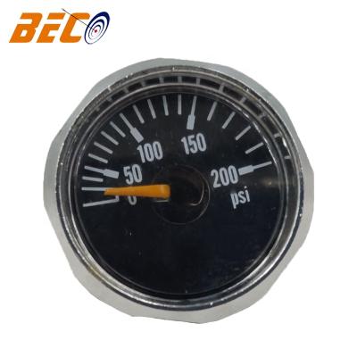 China Plastic Case Mini Beco Pressure Gauge For Bottle Jack Mini Pressure Gauge Steel Small Size High Pressure Gauge for sale