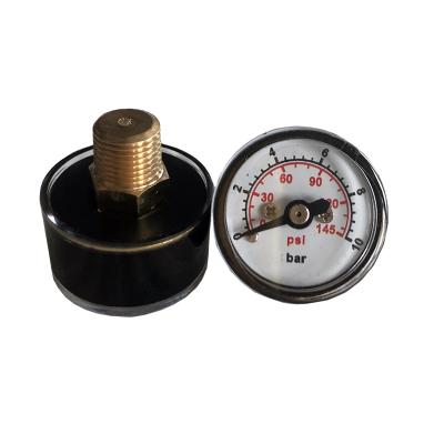 China Beco plastic case mini 1 inch 10bar air pressure gauge with ABS plastic case, mini pressure gauge for sale