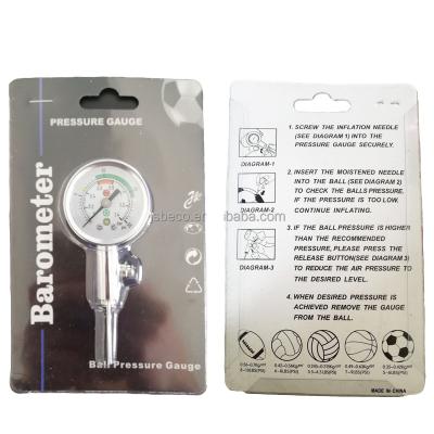 China Stainless Steel Case Beco Stainless Steel Air Pressure Gauge Ball Pressure Gauge For Basketball Soccer Volleyball, Barometer for sale