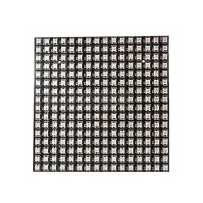 China 8x32 16x16 256pcs 5v sk6812 RGB indoor flexible pcb rgb programmable black led matrix for sale