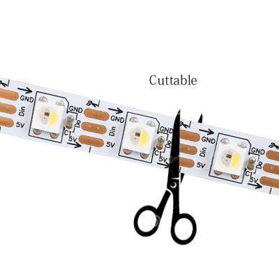 China LANDSCAPE 5v ws2812b sk6812 5050 black white rgbw 4 in 1 programmable rgbw 60led 60pixels pixel led strip for sale