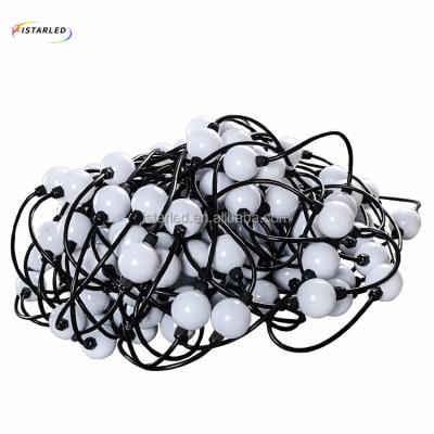 China ucs1903 ws2811 LANDSCAPE dmx dc24v outdoor dream color 3d 50mm 360degree waterproof 360degree rgb led ball string light for sale