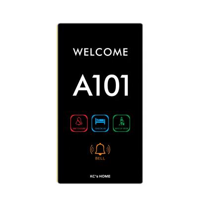 China Modern ORBITA Customized Tempered Glass Door Plates Signage For Hotel Room for sale