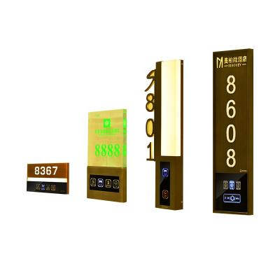 China Modern Solar Orbita DND Doorbell Switch Door License Plates Manufacturer LED Door ID Plate Holder for sale