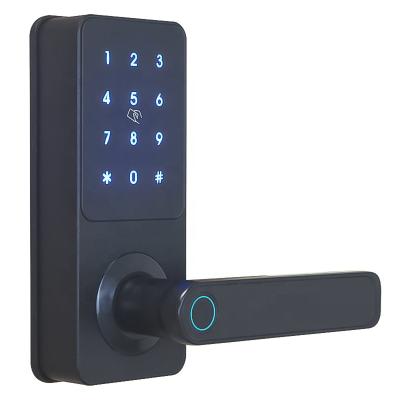 China Orbita Smart Lock Orbita Smart/TTT Fingerprint Door Lock Blue US Market Mifare Single Tooth TTT Latch Remote Card Open Door Lock for sale