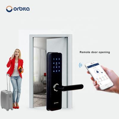 China High Quality Cheap Price Apartment Handle Apartment Lock Set Orbita Aluminum Alloy NFC Digital Waterproof Smart Door Lock China Manufacturer for sale