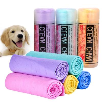 China Viable Dog Bath Supplies Teddy Imitation Deerskin Towels Cat Absorbent Bath Towels Pet Dog Towels for sale