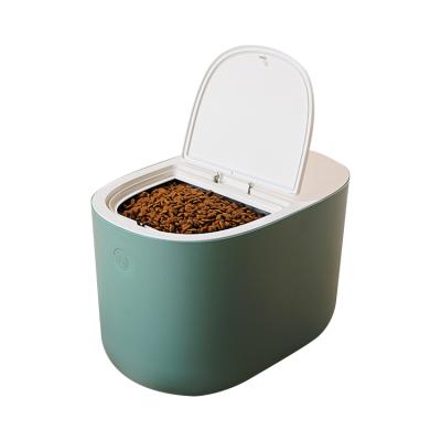 China 5Kg Automatic Seal Custom Airtight Seal Pet Cat Food Grain Storage Bag Bucket Plastic Pet Food Storage Container Box for sale