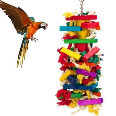 China MAHOO Viable Parrot Toy New Fashionable Bird Toy Large Size Colorful Chew Toy for sale