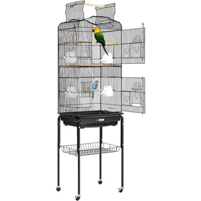 China 64 Inch Medium Viable Small Parrot Budgie Bird Cage With Rolling Finches Pet Flight Bird Cage Bird Cage for sale