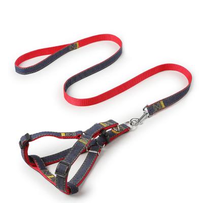 China Vest Polyester Mesh Pet Dog Harness Lead Rope Pet Stored Adjustable Nylon Walking Leash for sale