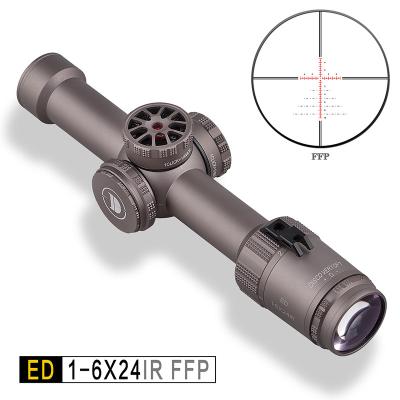 China ED 1-6X24IR Discovery Gun Hunting Scope For First Focal Rifles Plan FFP 30mm Tube Dia ED 1-6X24IR FFP NEW for sale