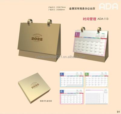 China Announcements 2022 spotPrintable Exquisite Office Desk Calendar Desk Calendar for sale