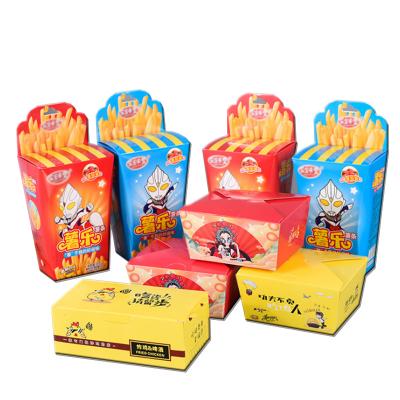 China Food Packaging Box Take Away Food Boxes French Fries Fried Chicken Nuggets Carton Paper Food Packaging Box for sale