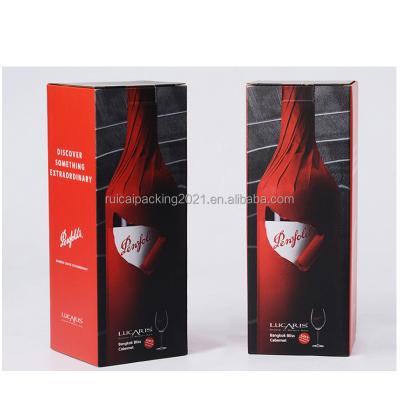 China Recyclable Customized Packaging Product Color Box Wine Box Cartons Folding Cardboard Corrugated Packaging for sale