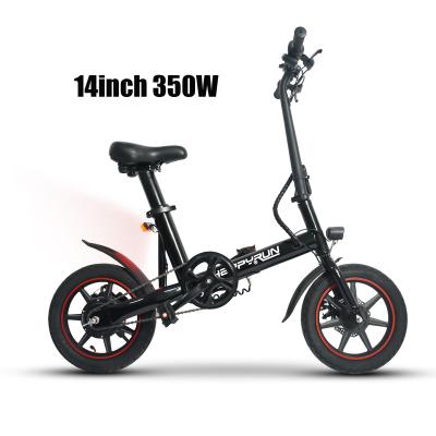 China Good quality 14inch pourful electric bicycle 350W motor aluminum alloy motor removable battery electric adult bike for sale