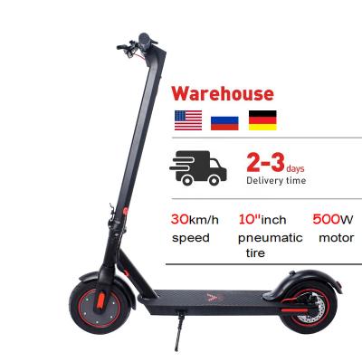 China IWHEELS drop shipping US EU warehouse 500W unisex motor 10inch two wheel foldable adult electric scooter 2021 for sale