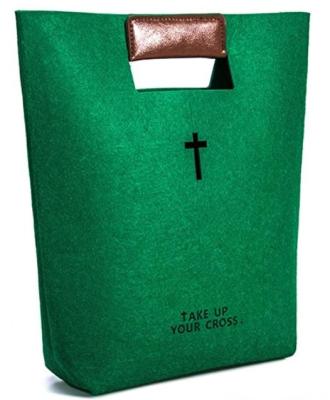 China Daily Life Hollow Cross Cover Felt Cross Cover Felt Bible Carrying Bag Felt Bible Bag Church Bag for sale