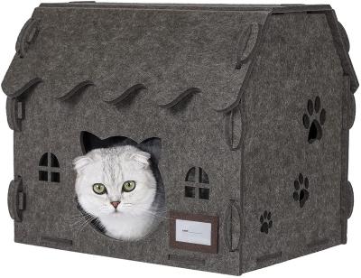 China Breathable Cat House, Indoor Environmentally Friendly Polyester Felt Cat Scratch Felt, Stackable Cat House Apartment, Large for sale