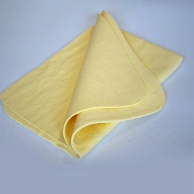 China Clean durable yellow leather chamois car fabric for sale