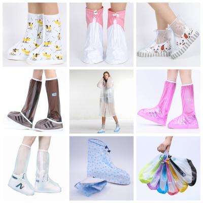 China 2018 waterproof new color popular hotsale rain splicing shoe covers low boot pvc material thick barrel medium high covers for sale