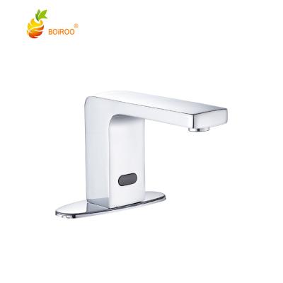 China Sense Faucets 2022 Factory Supplier BOiROO Hot Sale Vertical Square Faucet Touchless Sensor Modern Automatic Basin Faucet for sale