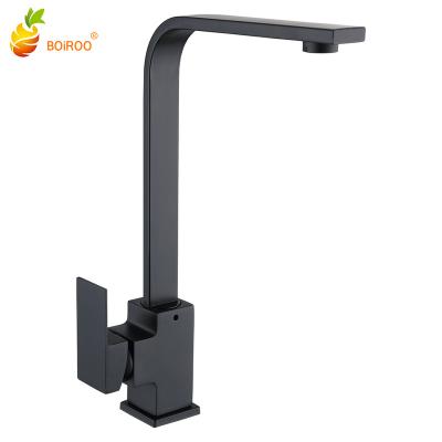 China 2022 Supplier Trend One Sense Faucets Single Hole Black Single Handle Hot Sale BOiROO Factory Modern Sanitary Ware RTS Hot And Cold Water Mixing Thanks for sale