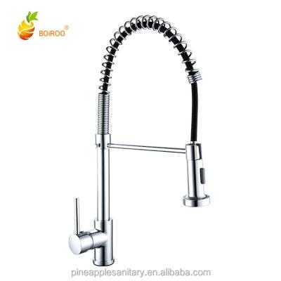 China Thermostatic Faucets BOiROO Hot Sale Brass Chrome Plated Stainless Steel Spring Kitchen Faucet Pull Out Sink Kitchen Faucet 2022 for sale