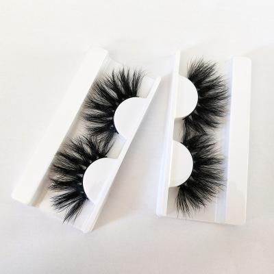 China Private label 25 mm 3d natural soft siberian mink eyelash with customize box for sale