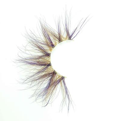 China Natural Soft Eyelash Wholesale Colorful 3D Colorful High Quality Mink Eyelashes for sale