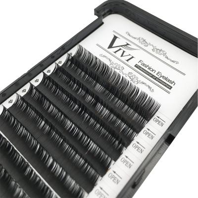 China Natural Handmade Easy Flat Eyelash Extension Graft False Eyelashes Long Lashes Different for sale