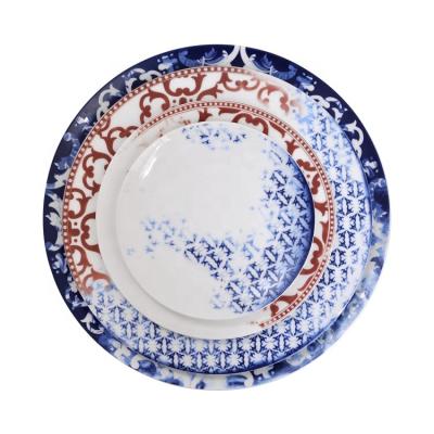 China Sustainable Dinnerware New Design Handmade Ceramic Dinner Plate Dinnerware With Gold Rim for sale