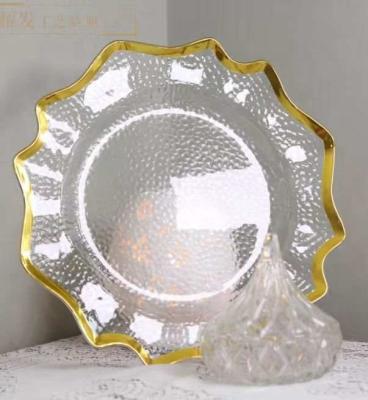 China Sustainable Hot Seller Sunflower Design Acrylic Wedding Charger Plates In Bulk for sale