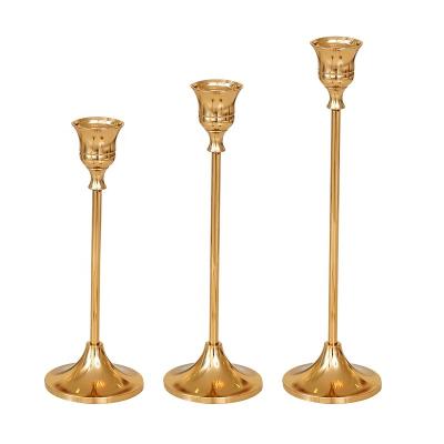 China Nordic fashionable simple hotel decoration wedding candle holder cheap glass candlesticks for sale