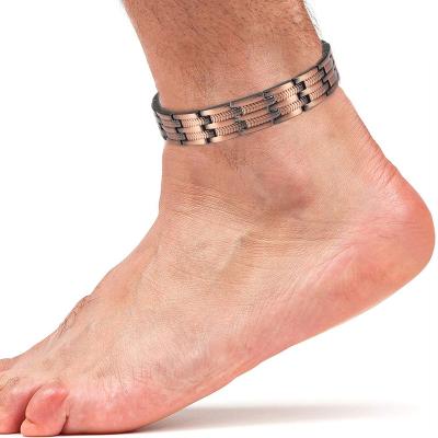 China Wholesale CLASSIC Natural Energinox Foot Ankle Bracelet Arthritis Foot Pain Relief MagneticTherapy Copper Anklets for sale