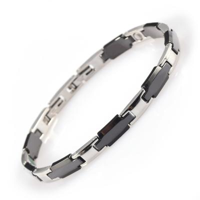 China TUNGSTEN Bio Energinox Health Benefit Ceramic Tungsten Magnetic Bracelet for sale