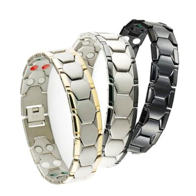 China Titanium Stainless Steel Japanese Nano Therapy Blood Pressure Inox Magnetic Bracelet for sale