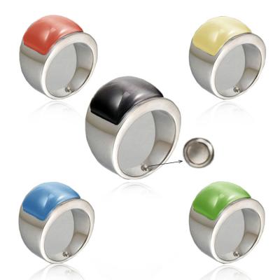 China Magnetic Titanium Finger Ring Jewelry Stainless Steel Cat Eye Stone Strong Bio Ring Germanium Steel Magic Magnetic for sale