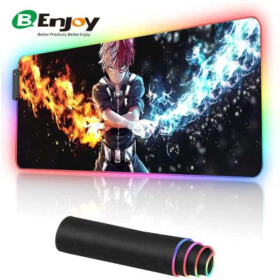 China 100% Eco-friendly Large Gaming Mousepad XXL Gamer Natural Rubber RGB Mousepad LED Mouse Mats With Backlit for sale